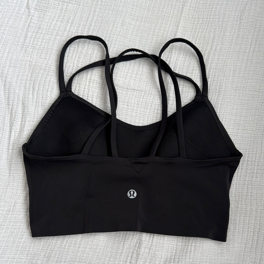 Lululemon Like a Cloud Long line Double-Strap Sports Bra size 8 Black